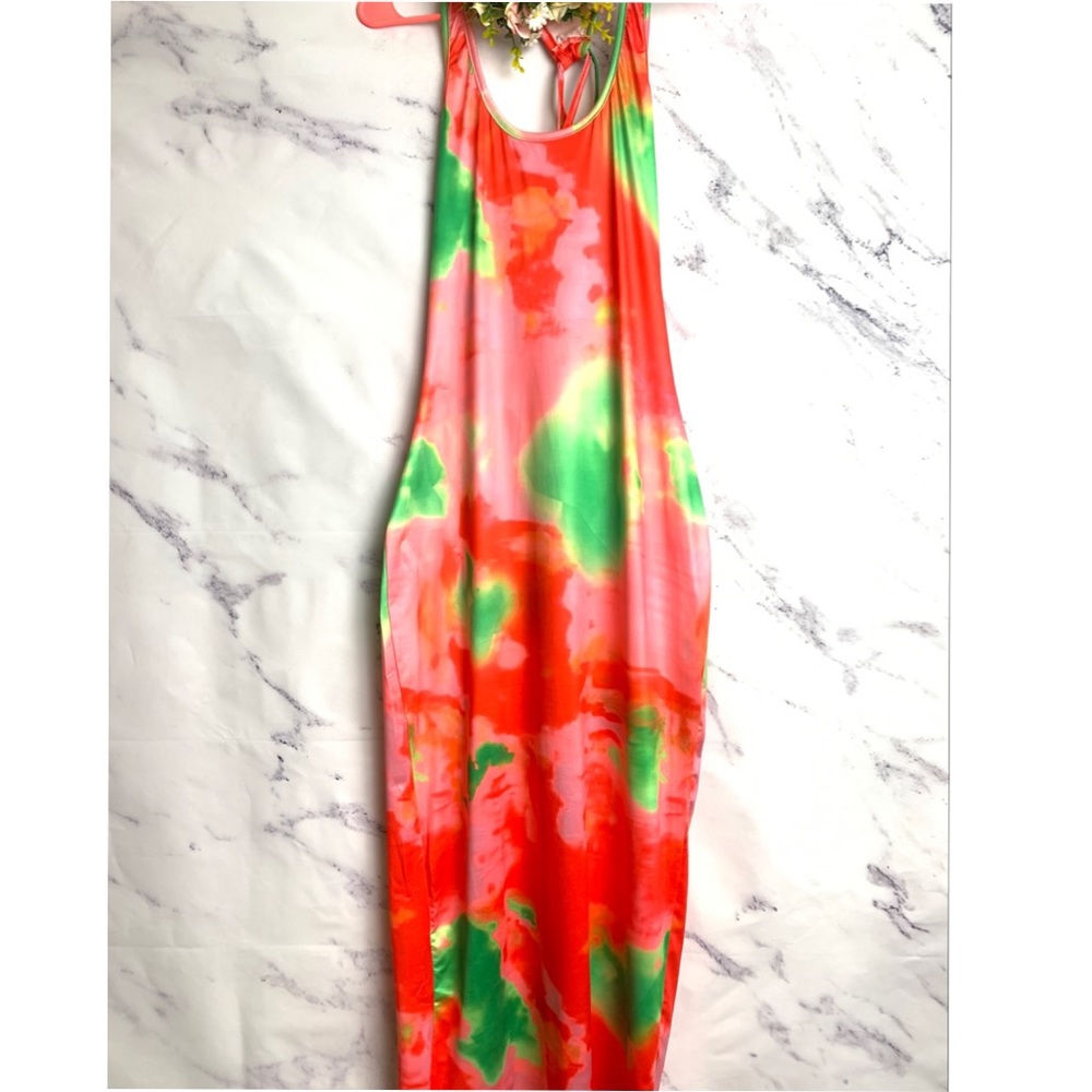 Tie-dye midi dress